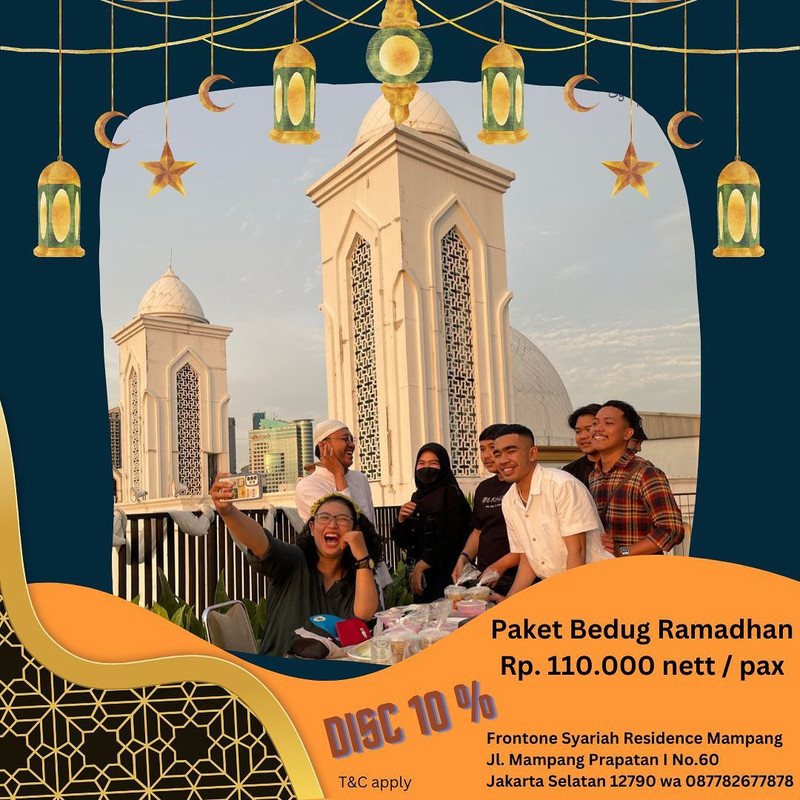 Front One Residence Mampang, hotel di Jakarta Selatan yang punya paket bukber all you can eat.