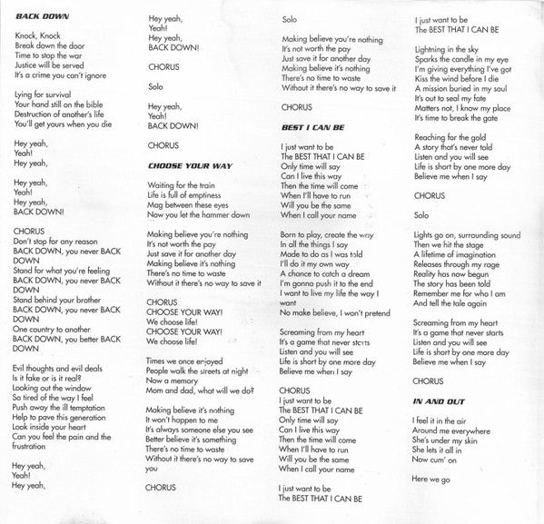 Blu Steel - Choose Your Way (1994) S