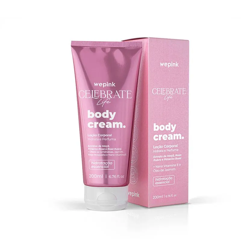 produtos Body Cream Celebrate Life Desodorante Hidratante 200ml - Wepink