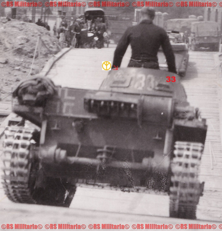 Panzer 1 Kennung auf Brücke #33 der 4.Panzerdivision 4.PD Belgien France