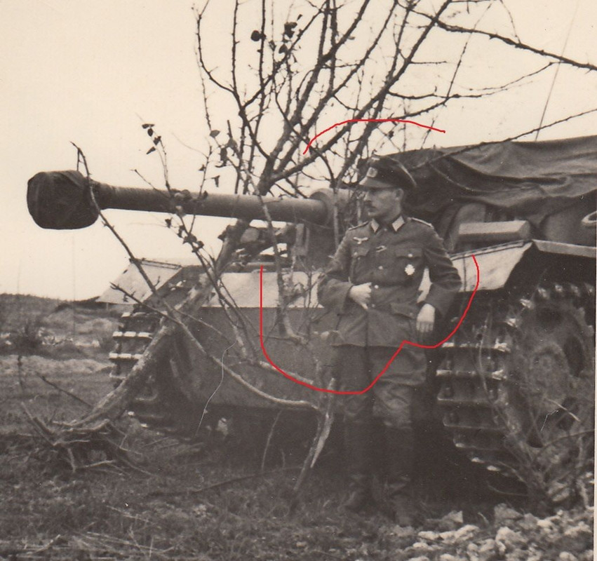 Foto Soldat Panzer Tank Sturmgeschütz Langrohr E