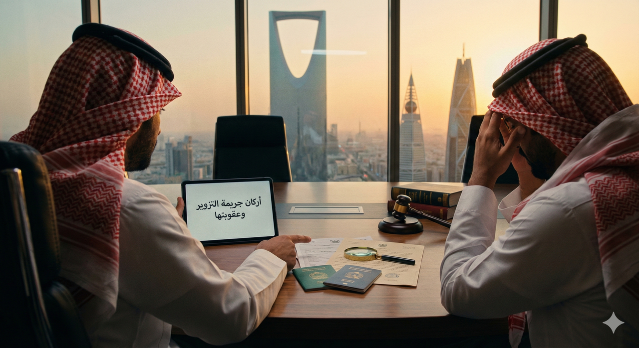 أركان جريمة التزوير في النظام السعودي وعقوبتها