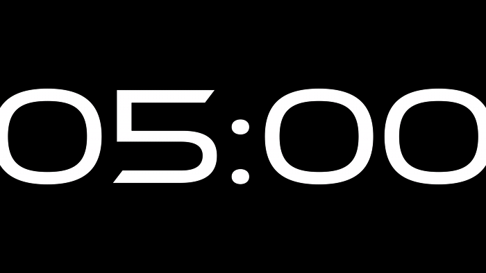 Elevación Alpha Channel: Cuenta Regresiva de 5 Minutos en Alta Resolución