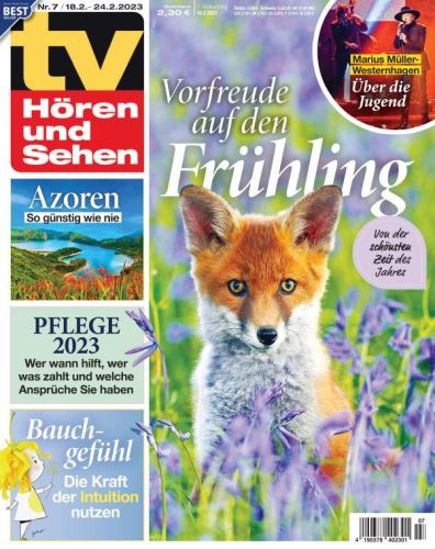 Cover: Tv H&ouml;ren und Sehen Fernsehzeitschrift No 07 vom 10  Februar 2023