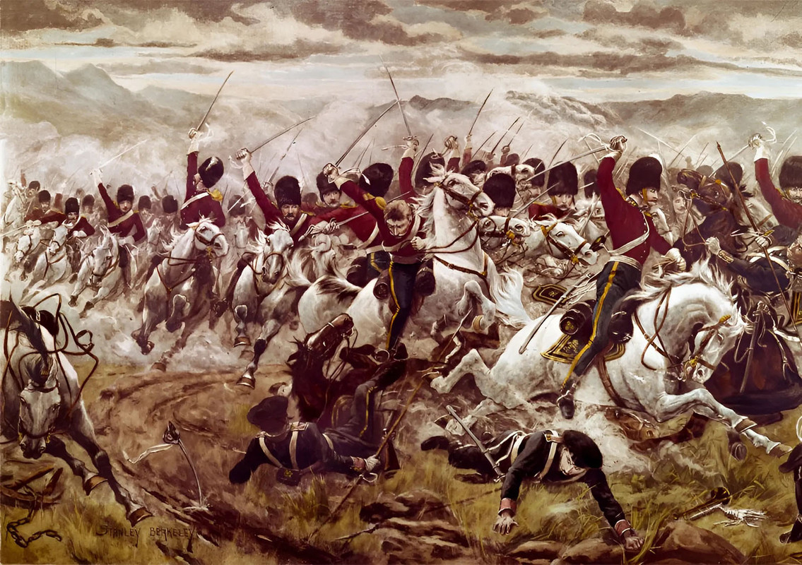 Crimea,Balaclava,Brigada Pesada,Scots Greys,carga de la Brigada pesada de Scarlet el 25 de octubre d