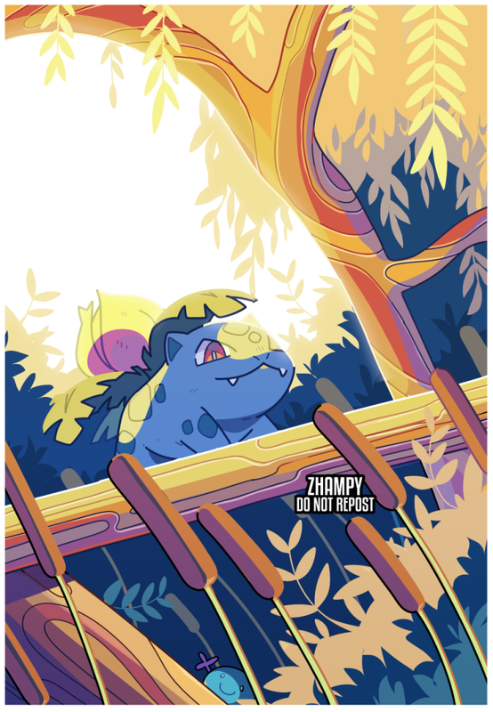 wooper-and-ivysaur-pokemon-drawn-by-zham