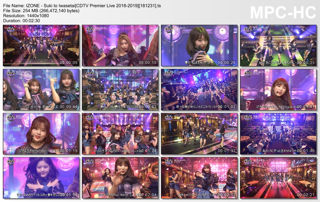 IZONE - Suki to Iwasetai[CDTV Premier Live 2018-2019][181231].ts
