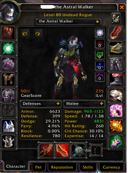 second rogue PvP gear