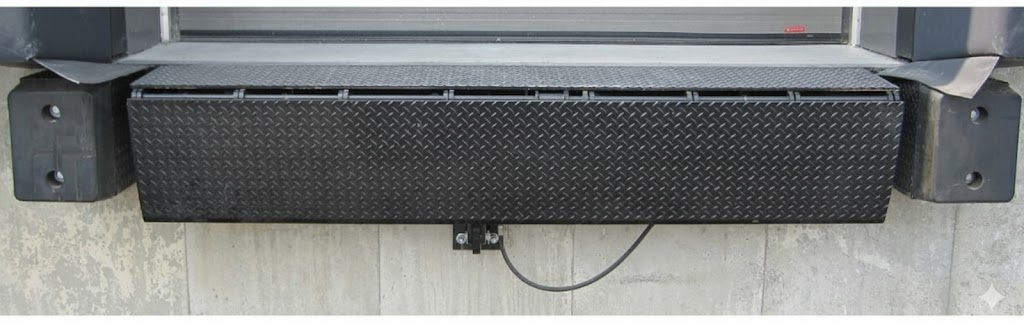 Mini-niveleur de quai vue de face