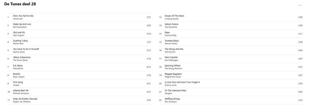 tunes back 28