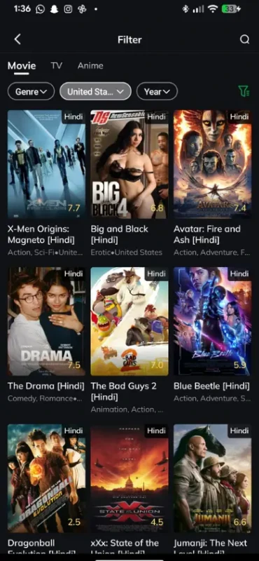 MovieBox Movies Browse Page