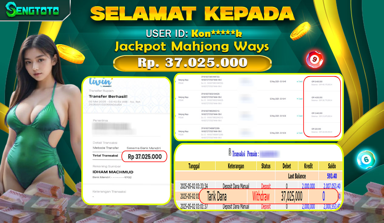 BUKTI PEMBAYARAN SLOT MAHJONG WAYS