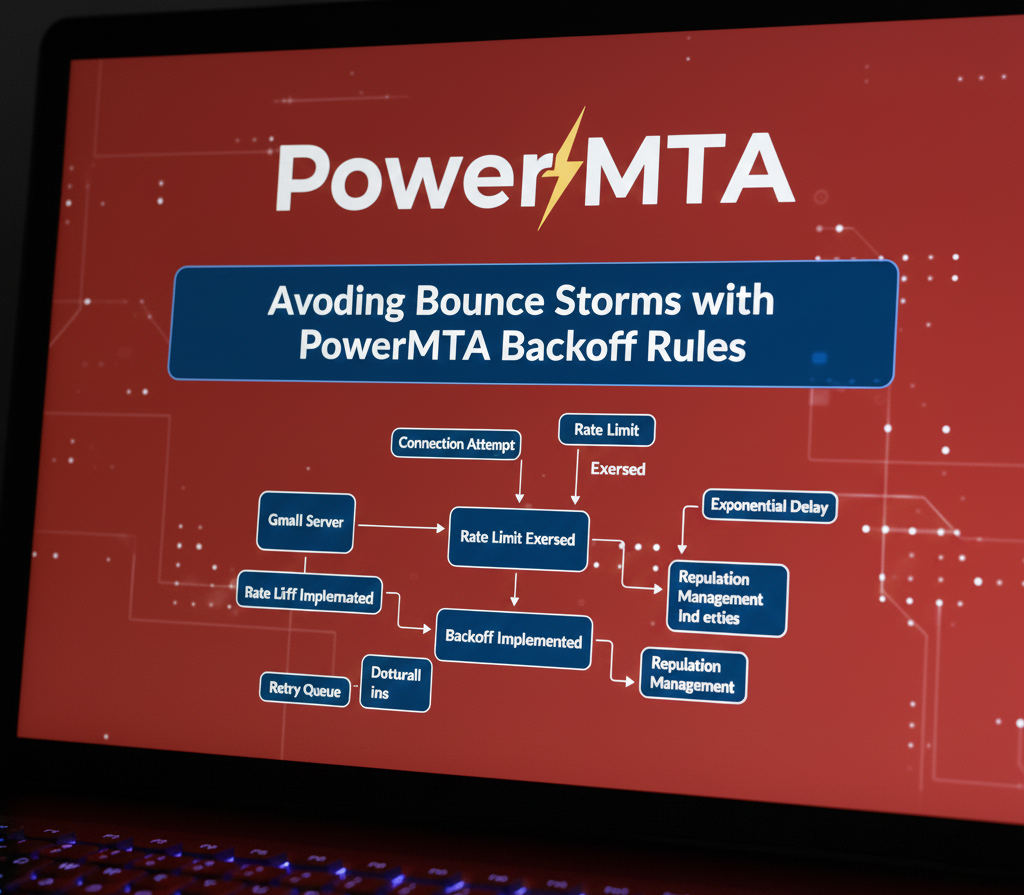 Email bounce storm visualization and mitigation