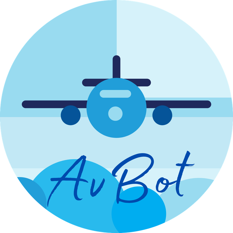 AvBot logo of blue plane