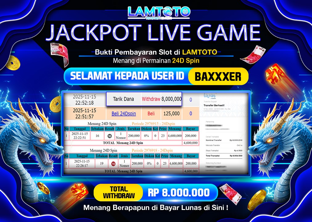 BUKTI JACKPOT LUNAS LAMTOTO