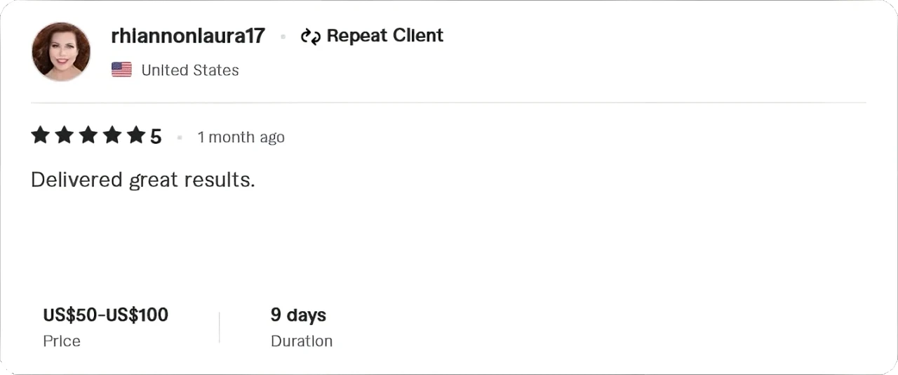 Client feedback noting remarkable IMDb rank increase using custom organic STARmeter strategy and expert campaign.