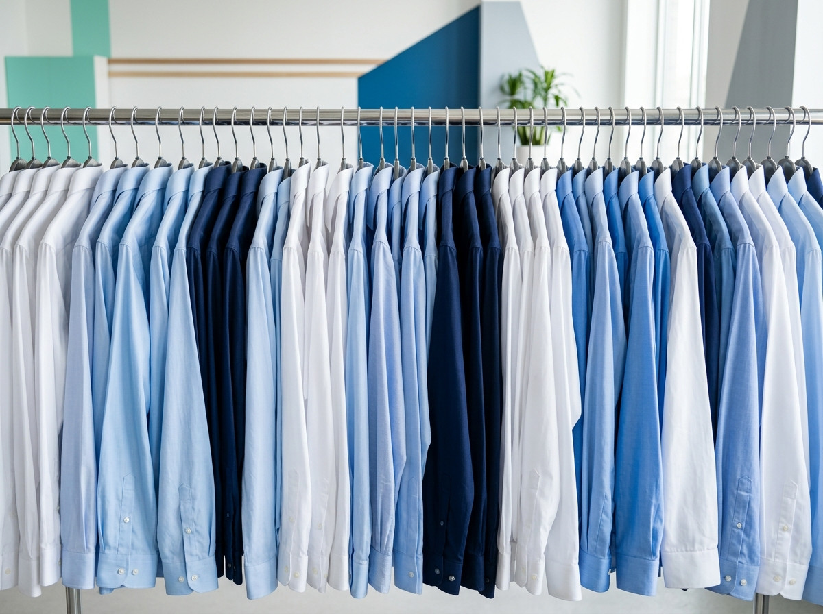 Roupas limpas e organizadas no cabide