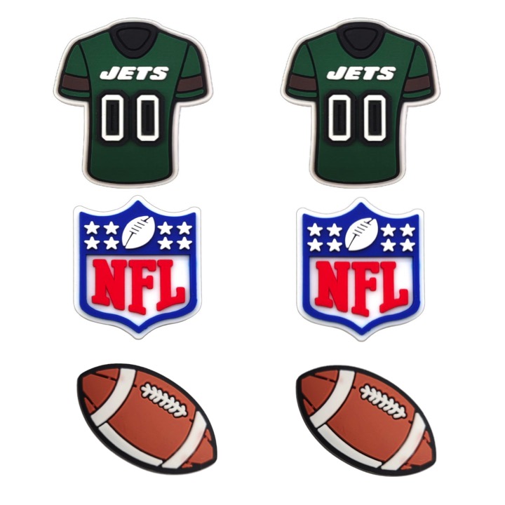 NFL New York Jets Football Team For Crocs Shoe Charms Jibbitz pieces