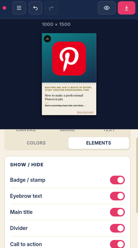 Pin design example 1