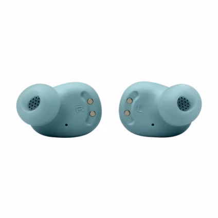 Fone de Ouvido JBL Wave Buds 2 Azul - Em uso