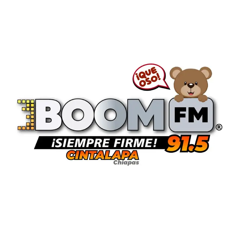 91.5 Boom FM (Cintalapa) - 91.5 FM - XHCCAG-FM - Cadena Boom FM - Cintalapa, Chiapas logo