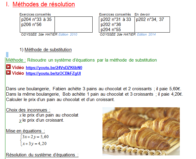 SYSTEMES D’EQUATIONS