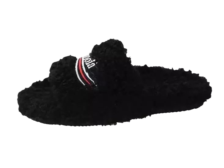 balenciaga fur slides https