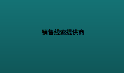 销售线索提供商