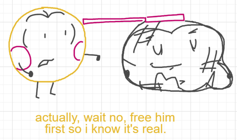 A panel from The Prime Number Few, episode eight of the Board Boards object show by Furretwalk/WalkingFurret.