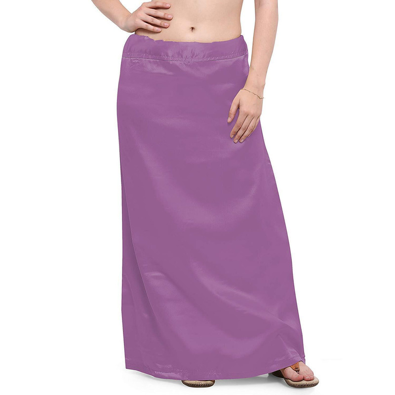 Women's Satin Petticoat Saree Underskirt Free Size Adjustable Sari Inner  Wear