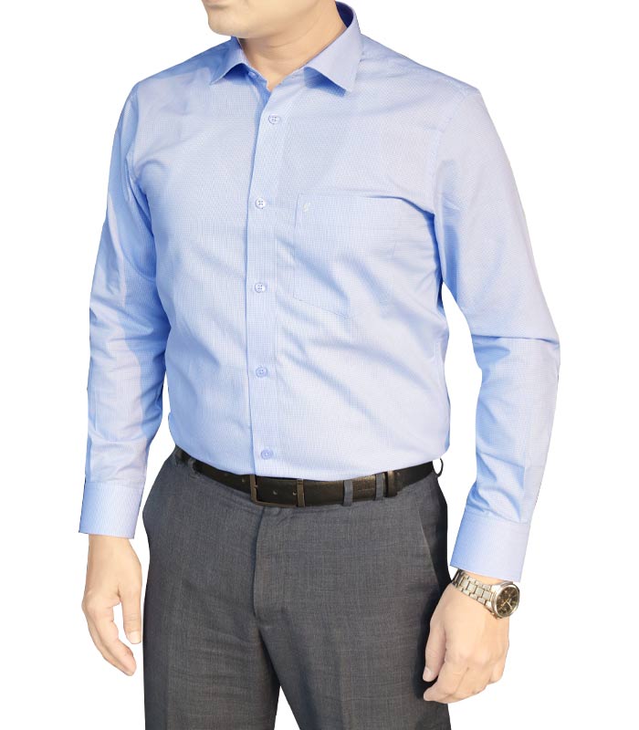 Men’s Formal Slim Fit Shirt : Sky