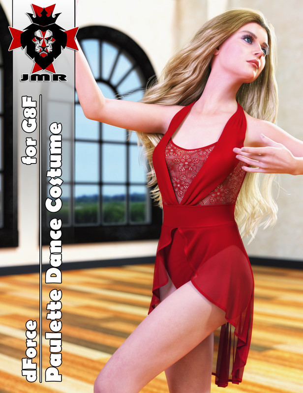 JMR dForce Paulette Dance Costume for G8F JMR dForce Paulette Dance Costume for G8F