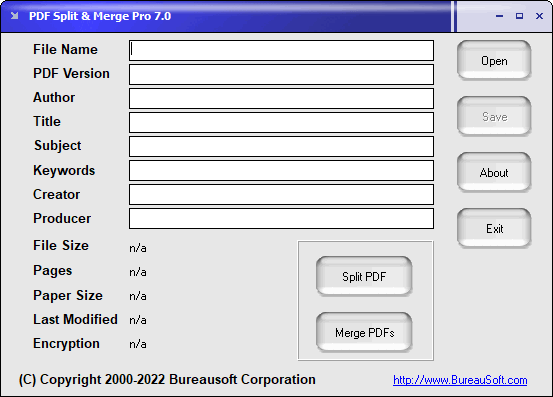 Bureausoft PDF Split & Merge Pro v7.0