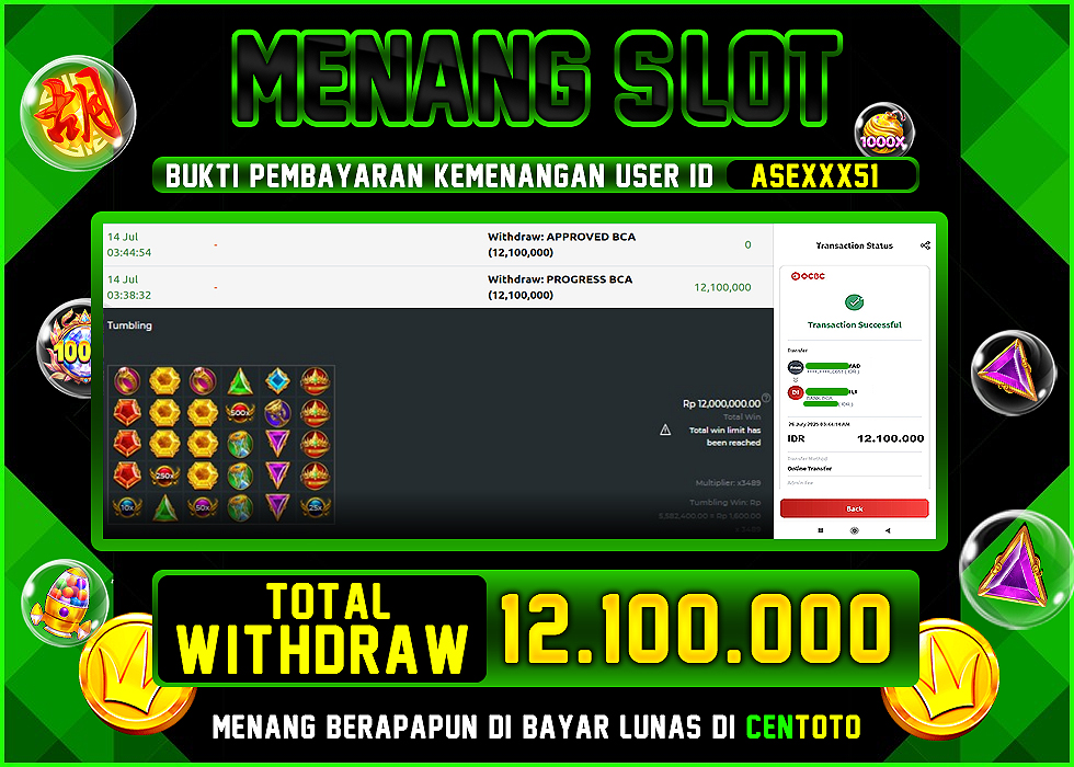 BUKTI JACKPOT LUNAS CENTOTO