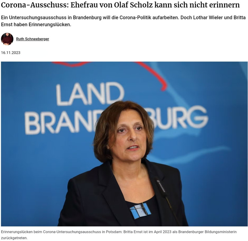 Ich kann mich nicht erinnern!