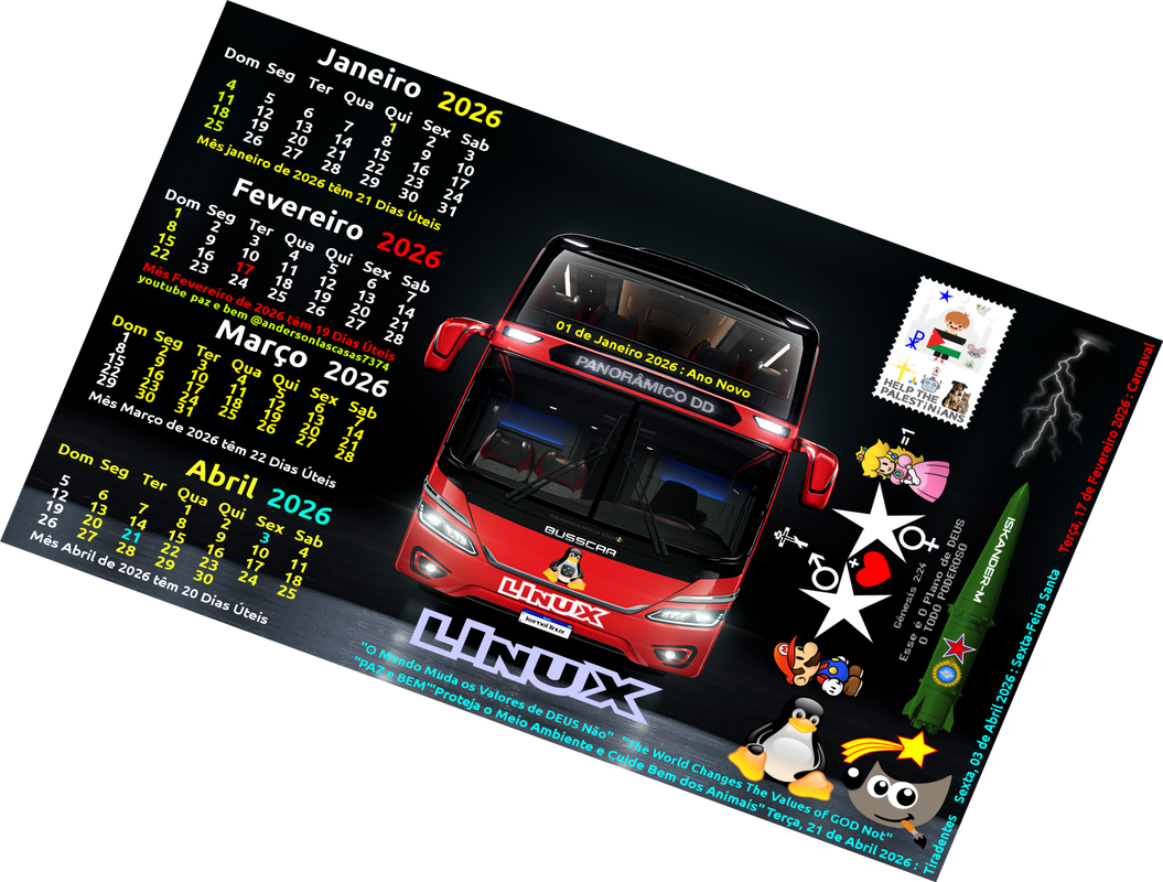 Busscar DD Panoramico NB1 Frontal Calendarios JFMA 2026 Extra Shear Rot Image Magick LINUX 0000002