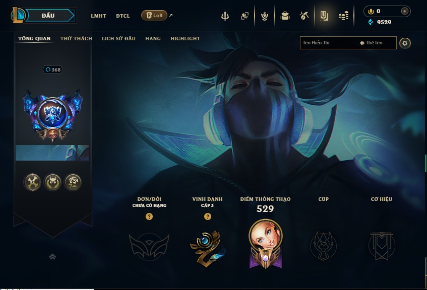 Acc LMHT # - Không Khung