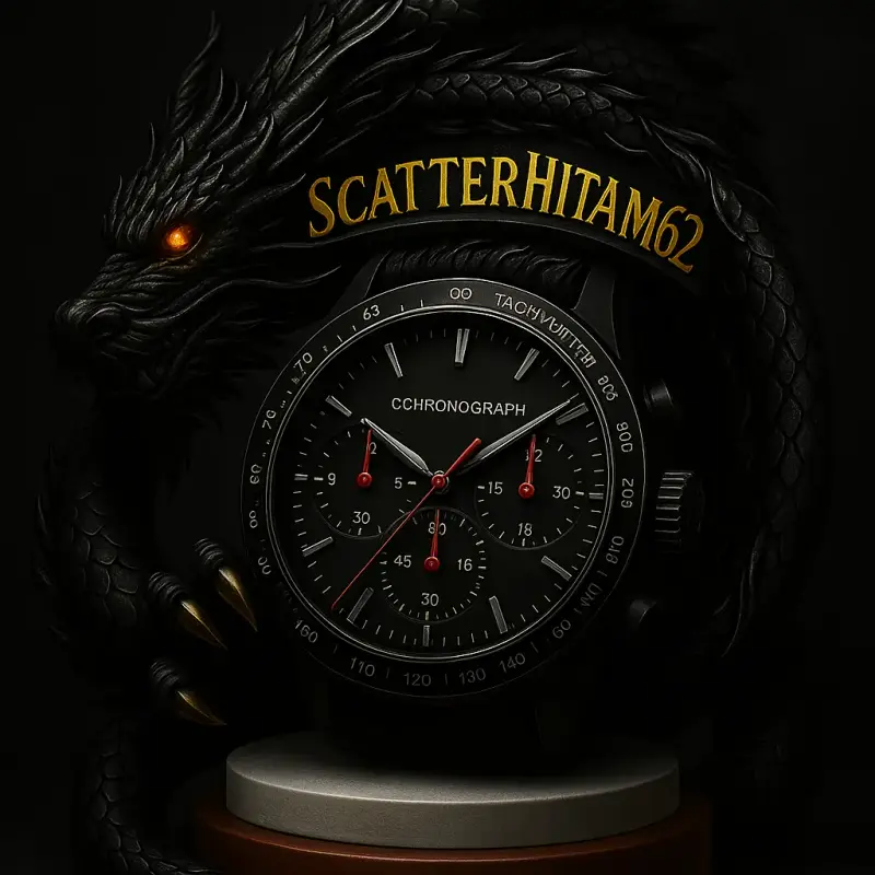 ScatterHitam62 Black Chronograph