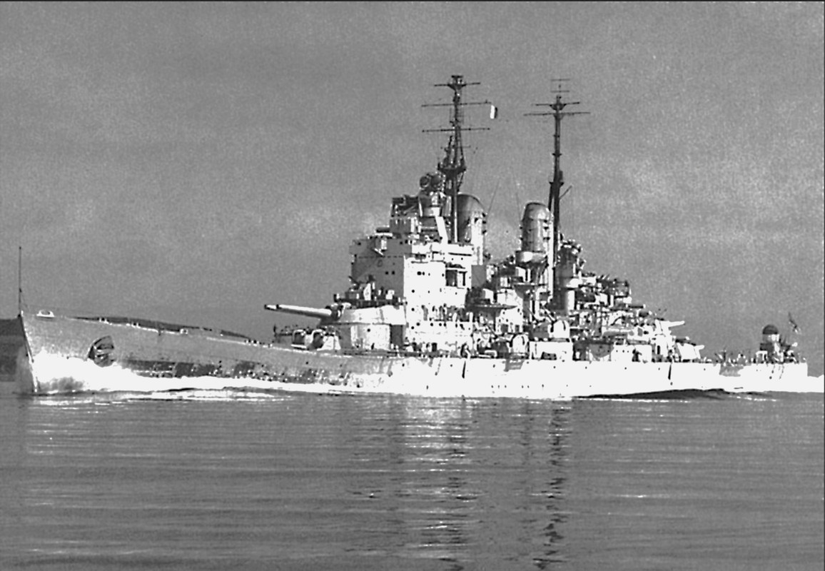 HMS Vanguard на ходовых испытаниях, июль 1946