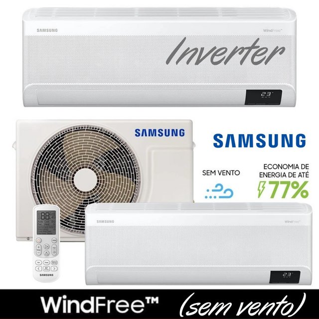 Ar Condicionado Split Inverter Samsung WindFree 9000 btus Frio 220V AR09AVHABWKXAZ
