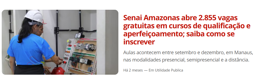 Notícia Senai PE