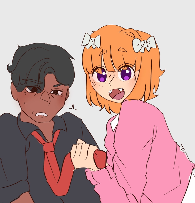 with leighton, art by me