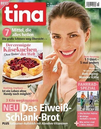 Cover: Tina Frauenzeitschrift No 33 vom 11  August 2022