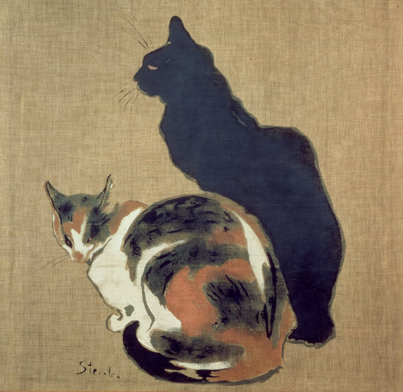 4-Thophile-Alexandre-Steinlen-Two-Cats-1894-Meister-Drucke-115021