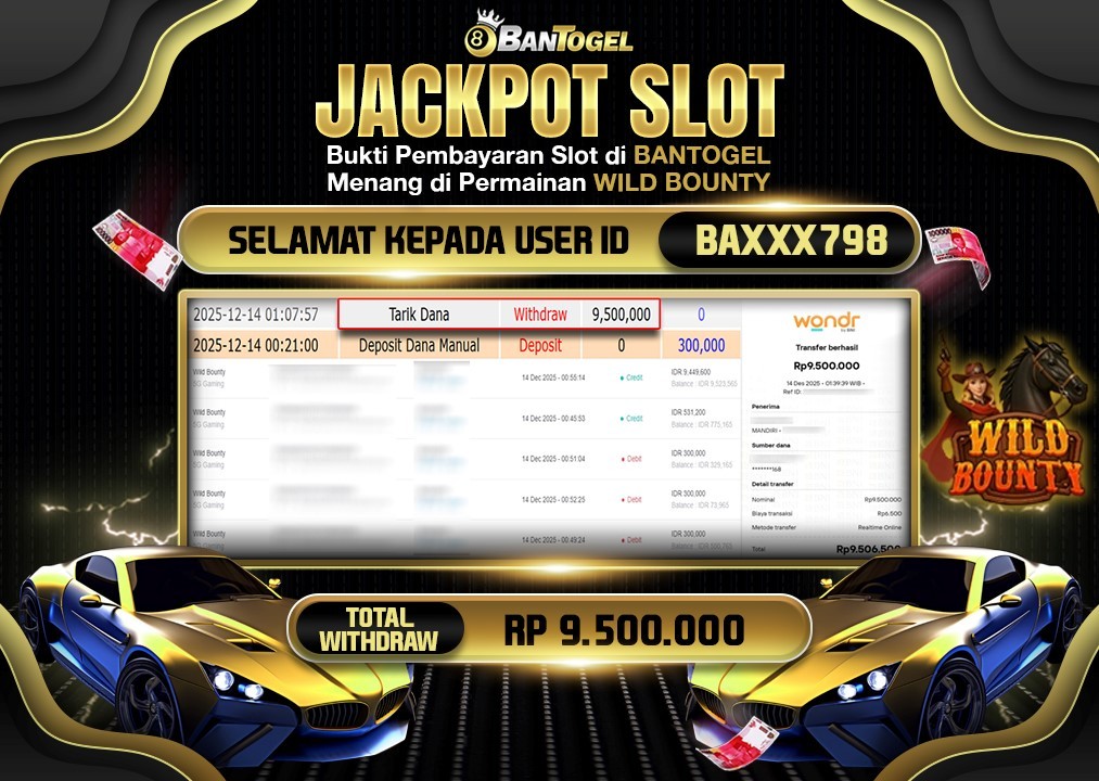 BUKTI JACKPOT LUNAS BANTOGEL