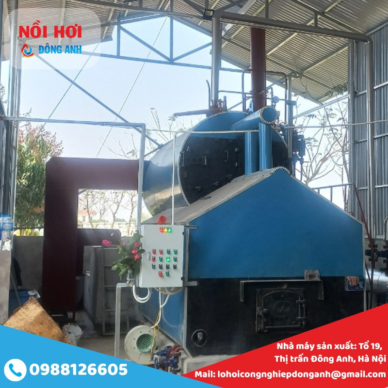 lò hơi đốt củi công suất 1.5 tấn