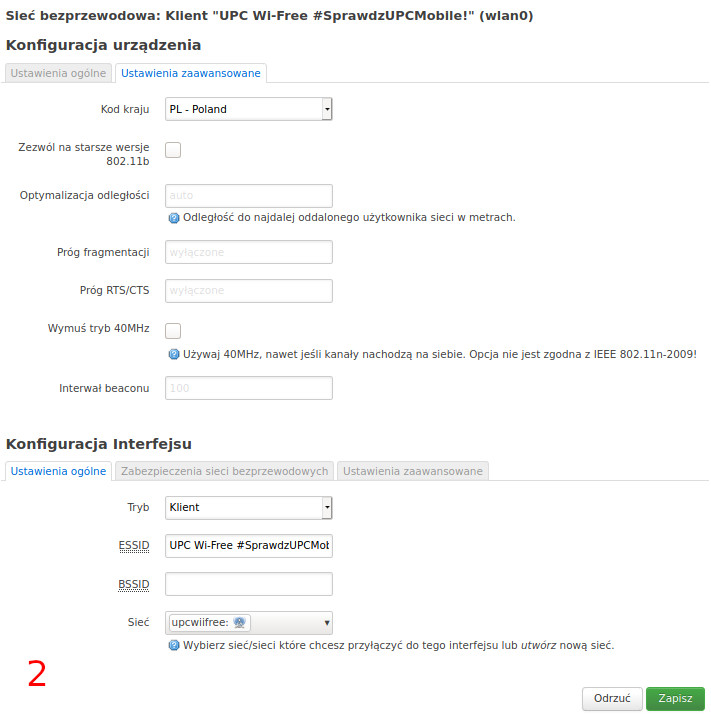 2 - Ustawienia zaawansowane