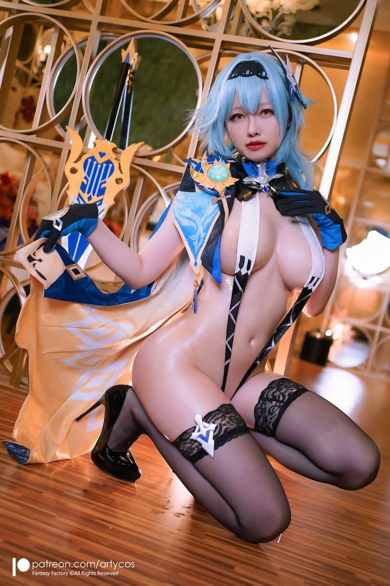 Arty亚缇 Eula Swimsuit Cosplay【45P｜212.9MB】插图4