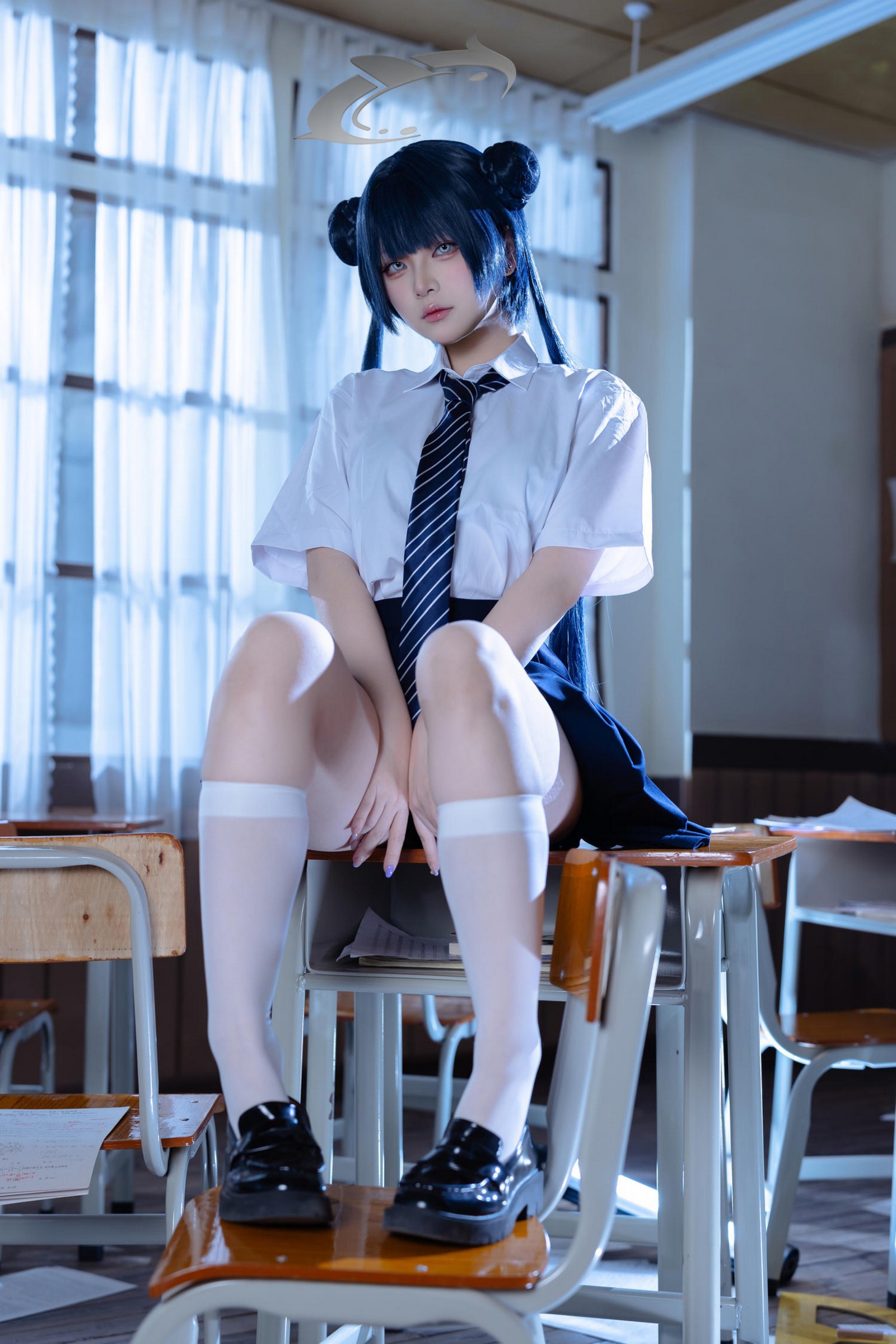 屿鱼 Yuyu 蔚蓝档案 妃咲 JK Cosplay 写真集（61P｜798MB）插图5