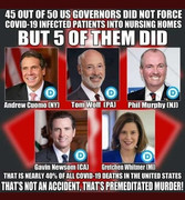5 DEMOCRAT GOVERNORS FORCED INFECTED PATIENTS INTO NURSING HOMES